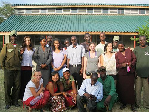Tina with locals