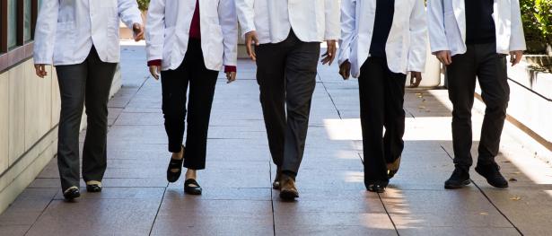 students walking