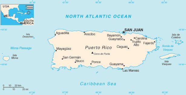 map of Puerto Rico