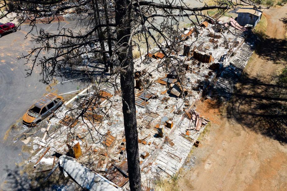 Burned lot of pharmacy
