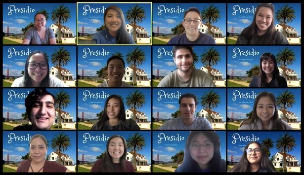 Students on video call