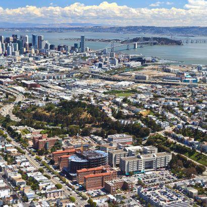 An aerial view of San Francisco