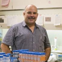 Burchard in lab