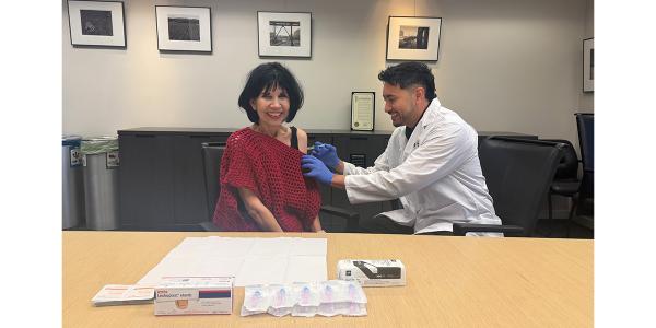 Giacomini gets vaccinated
