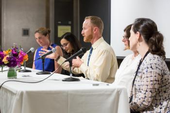 Cutler with panel participants