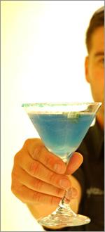 man offering a cocktail
