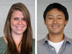 Student pharmacists Katie Alvarez and Matthew Chang