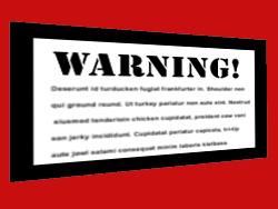 warning sign