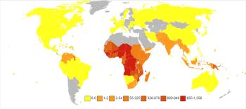malaria distribution map