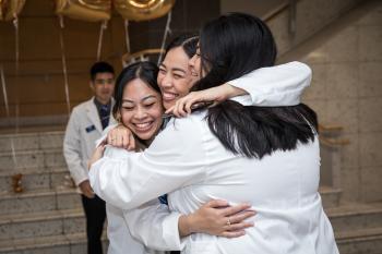 PharmD students hug