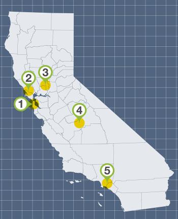 map with numbers showing APPE locations