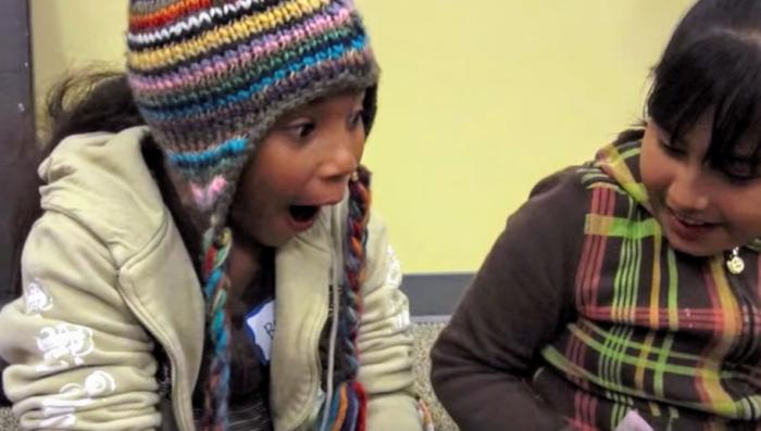 student is amazed