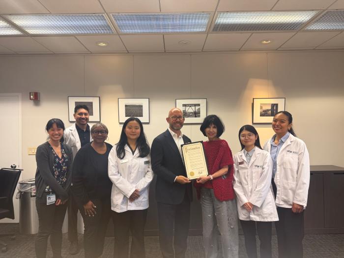 Pharmacy students at Vaccinate the Dean event